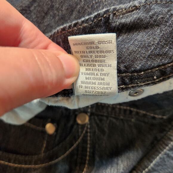 FASHION BUG Blue Denim Knee Length Unlined Trumpet Skirt Pockets Womens 12 - Picture 6 of 11